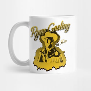 Barbie movie 2023 Ryan Gosling as Ken graphic illustration design by ironpalette Mug